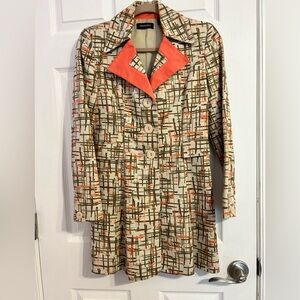 Ideology Stylish Women's Patterned Jacket with Coral Accents